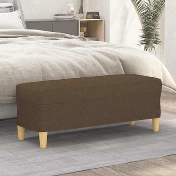 vidaXL Bankje 100x35x41 cm stof bruin, Verzenden, Nieuw