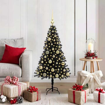 vidaXL Kerstboom Zwart 120 cm PVC, Verzenden, Nieuw