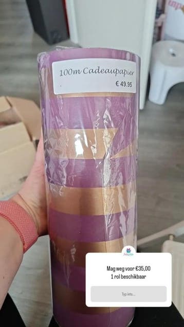 toonbankrol paars goud 100m (Insta Sale, OUTLET), Divers, Emballage cadeau, Verzenden