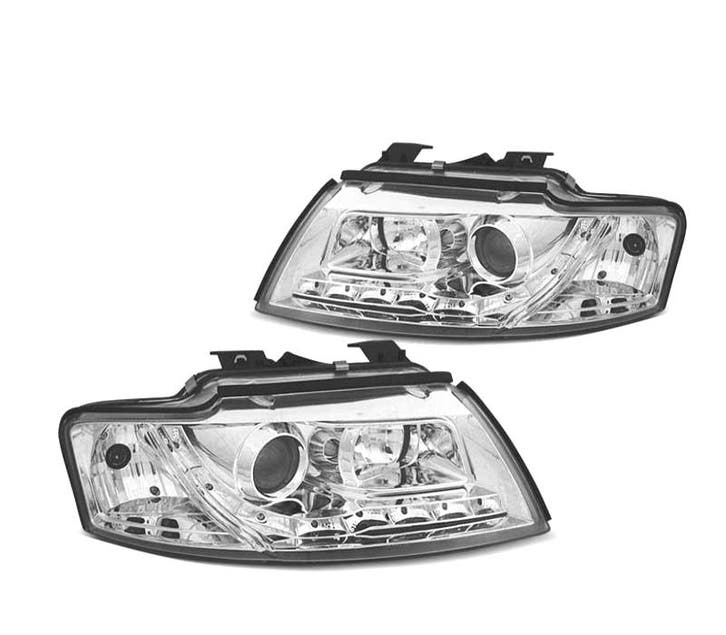 PHARES POUR AUDI A4 B6 CABRIO 02-06 DAYLIGHT LED  CHROMÉ, Autos : Pièces & Accessoires, Éclairage, Envoi