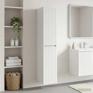 vidaXL Wandgemonteerde Badkamerkast Hoogglans Wit 33 x 34,5, Verzenden, Nieuw