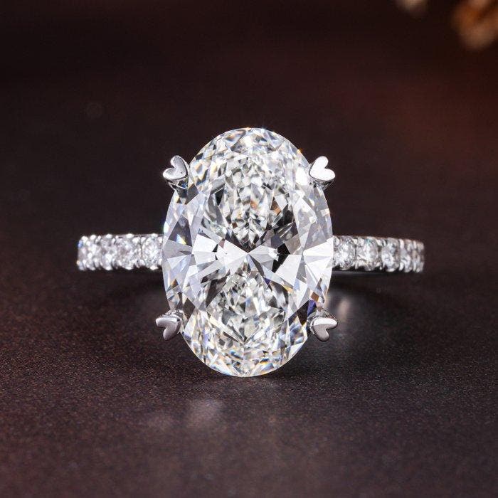 Bague de fiançailles - 18 carats Or blanc - 5.47ct. tw., Bijoux, Sacs & Beauté, Bijoux anciens