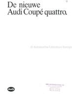1985 AUDI COUPÉ BROCHURE DUITS, Nieuw