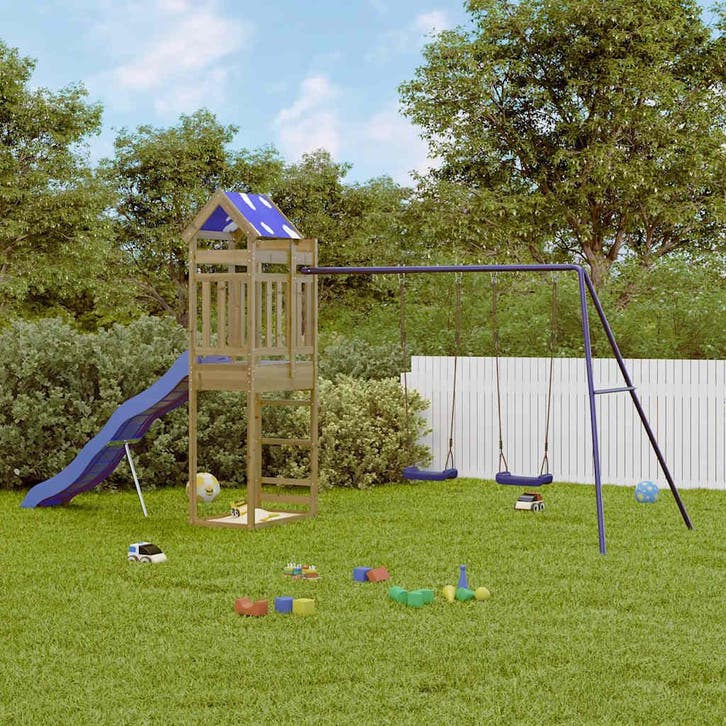 vidaXL Speelhuis geïmpregneerd grenenhout, Kinderen en Baby's, Speelgoed | Buiten | Speeltoestellen, Nieuw, Verzenden