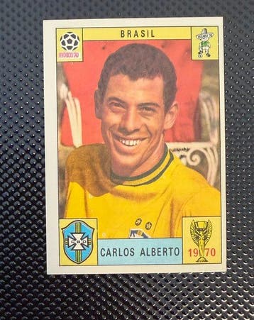 1970 Panini WC Mexico 70 Carlos Alberto Original edition, Nieuw