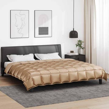 vidaXL Winter Duvet 220 x 240 cm 450 gsm Goud, Huis en Inrichting, Verzenden, Nieuw