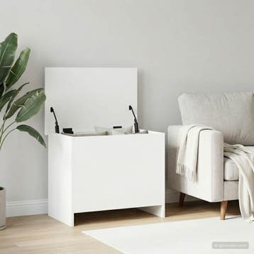 vidaXL Opbergkist met opslag Wit 60 x 40 x 50 cm Bewerkt, Verzenden