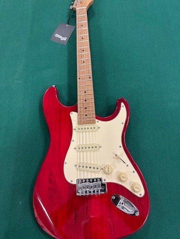 Stagg - SES 55 STF RED sss Fiesta Red - - Elektrische gitaar