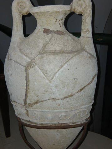 Vaas (2) - Aardewerk - XL Romeinse amfoor, Antiek en Kunst