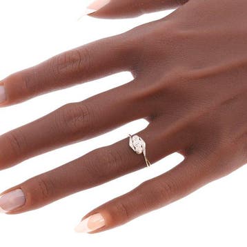 Zonder minimumprijs - Ring - 18 karaat Geel goud - 0.10ct.