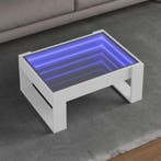 vidaXL Salontafel met Infinity LED 70x53x30 cm wit, Verzenden, Nieuw