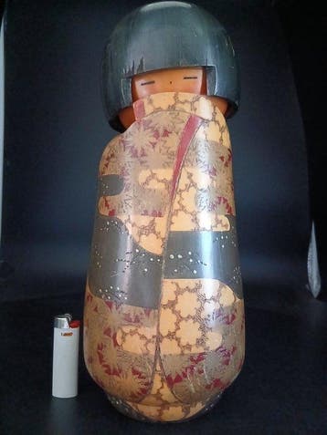 kokeshi - Pop Zeldzame Japanse Houten Kokeshi Pop -