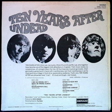 Ten Years After - Undead (MONO) - LP album (op zichzelf, Nieuw in verpakking