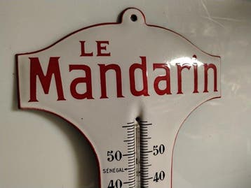 Le Mandarin - Termometro - Pubblicitario - 1930s - Emaille, Antiek en Kunst