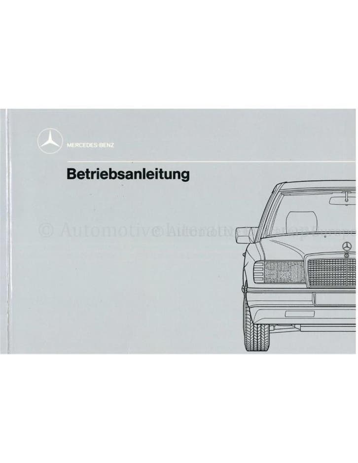 1990 MERCEDES BENZ E KLASSE INSTRUCTIEBOEKJE DUITS, Autos : Divers, Modes d'emploi & Notices d'utilisation