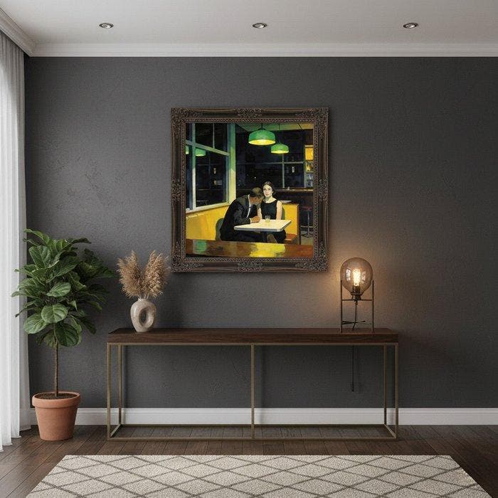 Le Yack - Late Diner - Hand signed, Antiek en Kunst, Kunst | Designobjecten