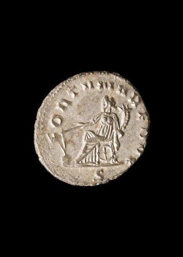 Oud-Romeins Gesilverd brons Antoninianus van Gallienus