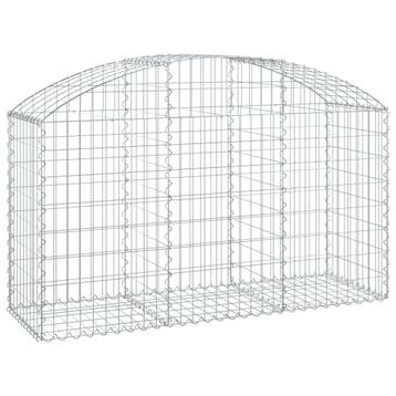 vidaXL Schanskorf gewelfd 150x50x80/100 cm gegalvaniseerd, Verzenden, Nieuw