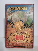 Jules Verne [très rare cartonnage Dos au phare, au portrait