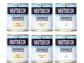 Veiling - Hermadix verfbeits wit set 6-delig 750ml, Doe-het-zelf en Bouw, Nieuw