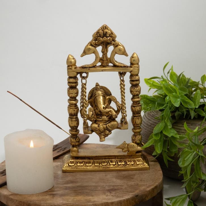Hoge kwaliteit Ganesha - Schommel - 23 cm Hoog- 20 cm Breed, Sports & Fitness, Produits de santé, Wellness & Bien-être, Enlèvement ou Envoi