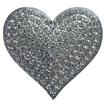 Fako Bijoux - Magneet Broche XL - Hart Kristal - Magnetische, Verzenden