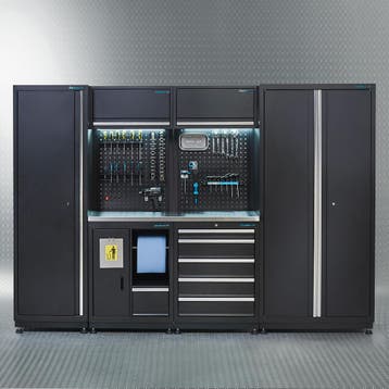 Datona Werkplaatsinrichting PREMIUM met RVS werkblad 285 cm, Ophalen of Verzenden