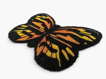 Vlinder - Intérieur & Extérieur - Tapis - 59 cm - 39 cm -