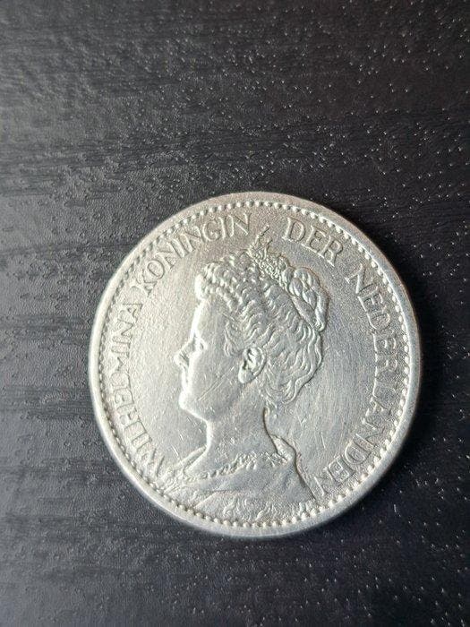 Nederland. Wilhelmina. 1 Gulden 1910, Zeldzaam, Postzegels en Munten, Munten | Nederland