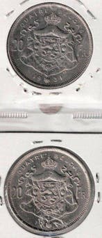Belgique. Albert Ier. 20 Francs jaar 1931FR morin 376A +