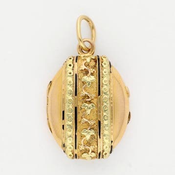Médaillon - 14 carats Or jaune, Or rose