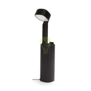 LED Bureau/ Tafellamp/ Zaklamp Power Bank 3W Zwart Netstroom, Verzenden, Nieuw