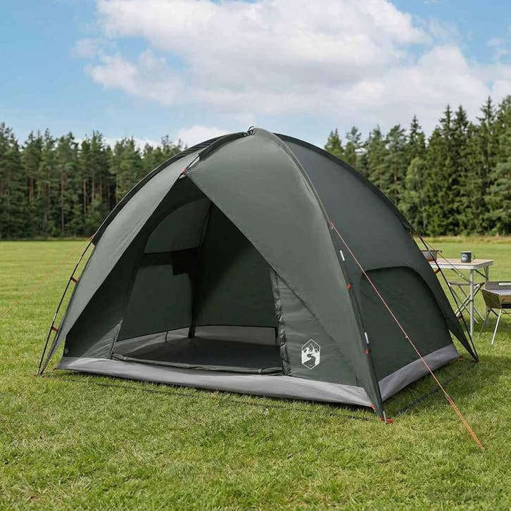 vidaXL Campingtent met waterdichte regenfly 4-persoons Leger, Caravanes & Camping, Tentes, Envoi