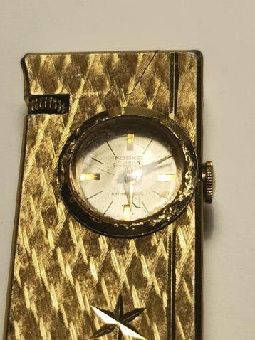 FOSKR con Orologio swiss made - Sans prix de réserve -, Collections, Articles de fumeurs, Briquets & Boîtes d'allumettes