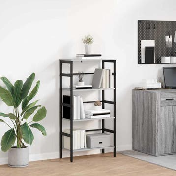 vidaXL Boekenplank 3-laags 40 x 29.5 x 115 cm Bewerkt hout, Verzenden, Nieuw