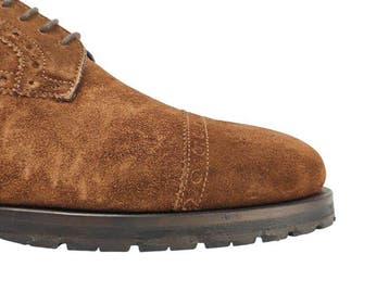 TESTONI - 8 UK - 42 IT - Aosta Derby Eco Suede Cider -