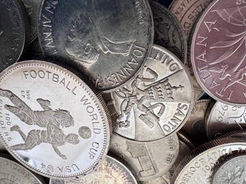 Wereld. Monde.collection de 1kg monnaies en argent 19et20, Postzegels en Munten
