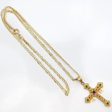 Collier avec pendentif - 18 carats Or jaune - 0.50ct. tw.