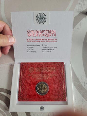 Vaticaan. 2 Euro 2024 Guglielmo Marconi (Zonder