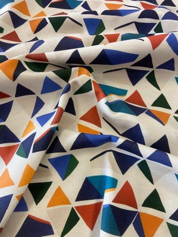 !!NIEUW!! Stof met digitale print in abstracte geometrische, Antiek en Kunst