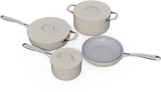 2dekans | Safecourt 7-delige pannen set - PFAS & PTFE vrij -, Maison & Meubles, Cuisine | Casseroles & Poêles, Enlèvement ou Envoi
