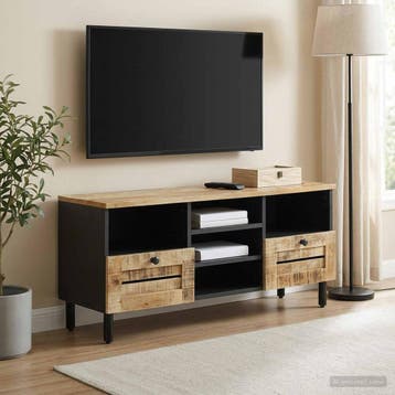 vidaXL Opbergkasten Naturel 100 x 33 x 46 cm Massief Mango, Verzenden