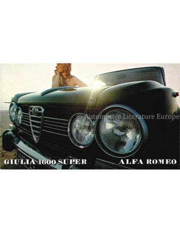 1971 ALFA ROMEO GIULIA 1600 SUPER BROCHURE NEDERLANDS