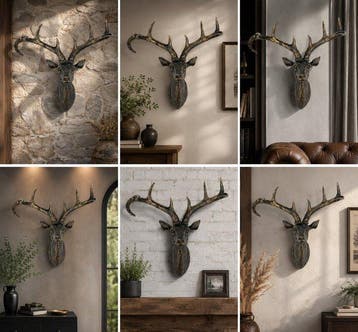 sculptuur, Large Stag Head Wall Decor – Sophisticated Animal