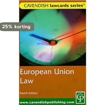 Cavendish: European Union Lawcards 4/E 9781859418673, Verzenden, Routledge-Cavendish