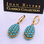 Joan Rivers - Plaqué or - Boucles doreilles - œuf de Pâques, Antiquités & Art