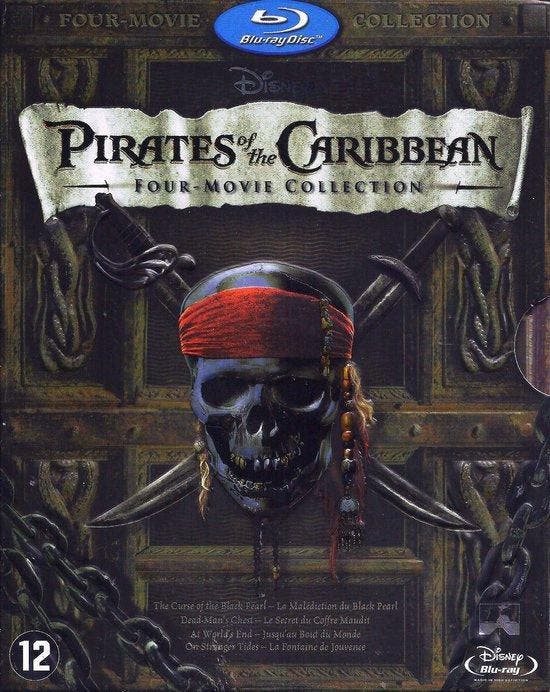 Pirates Of The Caribbean 1-4 (blu-ray tweedehands film), Cd's en Dvd's, Blu-ray, Ophalen of Verzenden