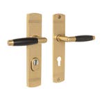 Retro buitendeurbeslag klink/klink PC72 in messing getrom..., Ophalen of Verzenden, Klink of Kruk