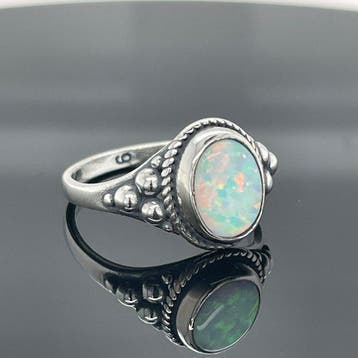 Zilver - Ring - Natuurlijke opaal