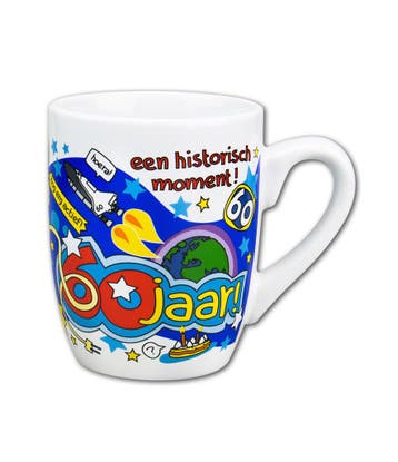 Mok 60 Jaar 12cm, Hobby en Vrije tijd, Verzenden, Nieuw